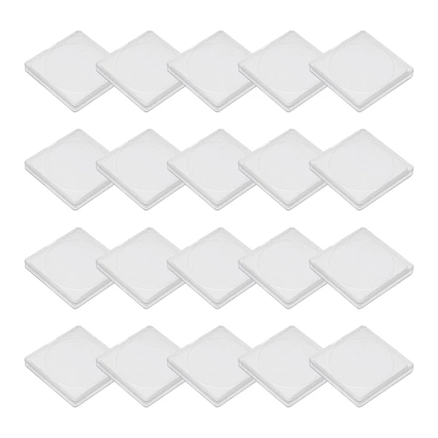 10 uds soporte para monedas maletín de colección de monedas, caja de visualización de monedas, para monedas de 18-38 mm, blanco