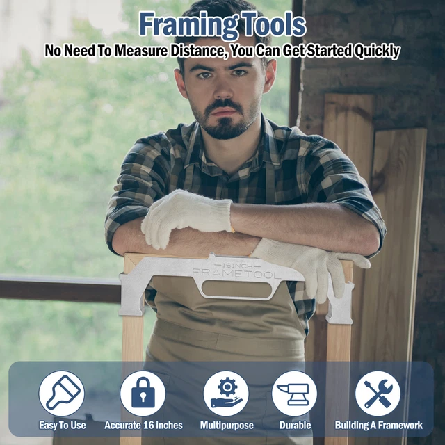 FRAMING TOOLS 16INCH Precise Framing Stud Layout Measuring Tool Wall