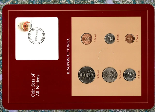Coin Sets of All Nations Tonga UNC 1,2,5,10,20,50 Seniti 1981 9MY88