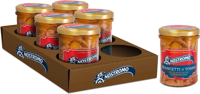 - Trancetti Di Tonno All'Olio Di Oliva E Peperoncino, 6 Vasetti Da 180Gr. Qualit