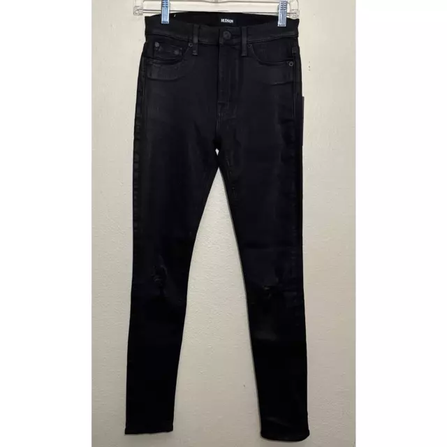 Hudson Jeans Barbara High-Waist Super Skinny in Black Black 2