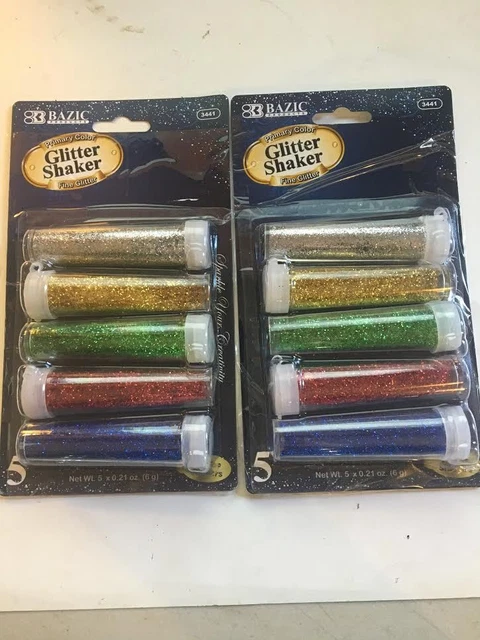 2x 5pack Glitter Shaker