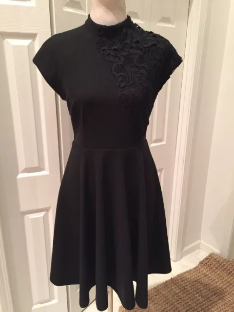 NWT Anthropologie Plenty by Tracy Reese Codetta Mockneck Dress Black 2