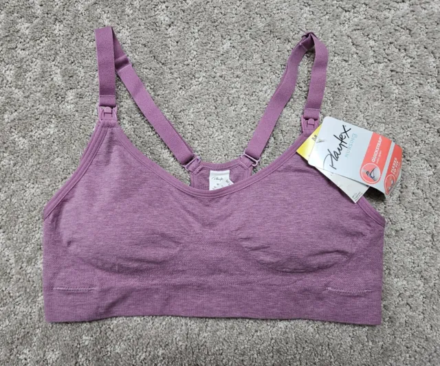 Playtex Nursing Bra Womens SIZE M Purple Quickstrap Comfort Flex Fit NWT