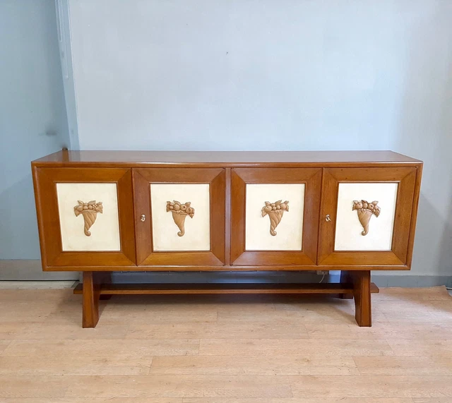Filade ENFILADE SERVANTE ART Deco En Chene Et Parchemin Epoche 1940 Restaure ...