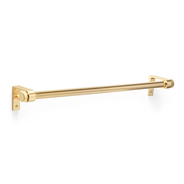 Rejuvenation | West Slope Single 24 in Towel Bar in Aged Brass