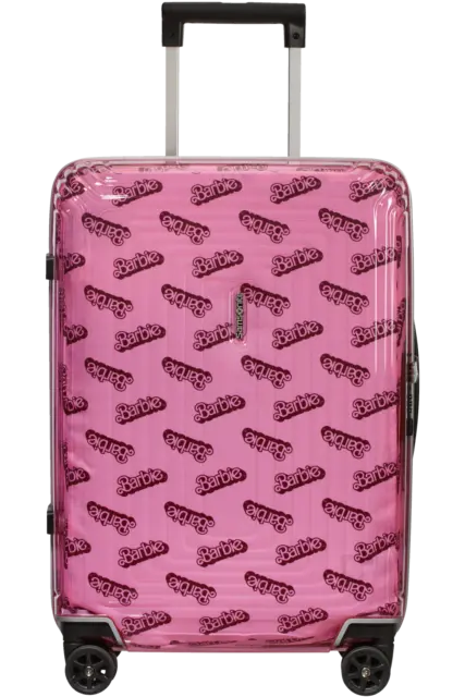 55cm BARBIE Transparent Suitcase SAMSONITE Cabin Case BNIB pink Limited edition