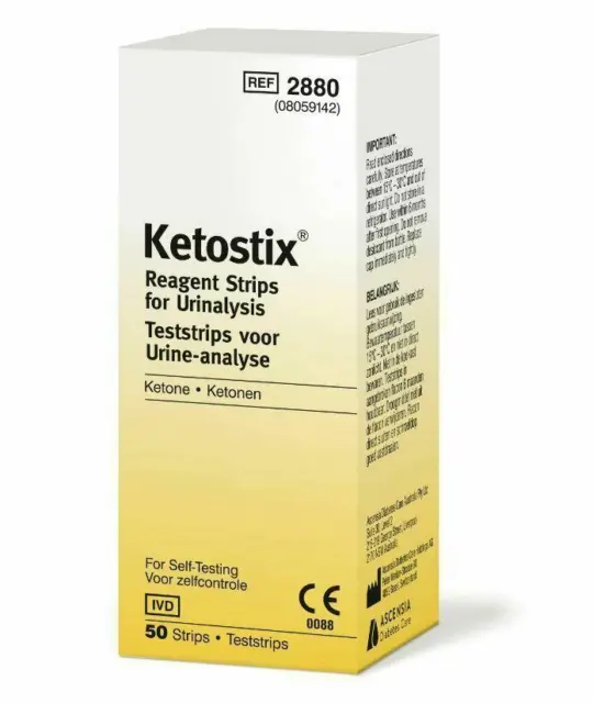 Ketostix Reagent Strips for Urinalysis 50 Diabetic Ketone Test and Manage Strips