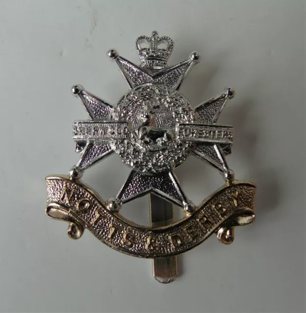 British Army Sherwood Foresters Notts & Derby Regiment Anodised Cap Badge