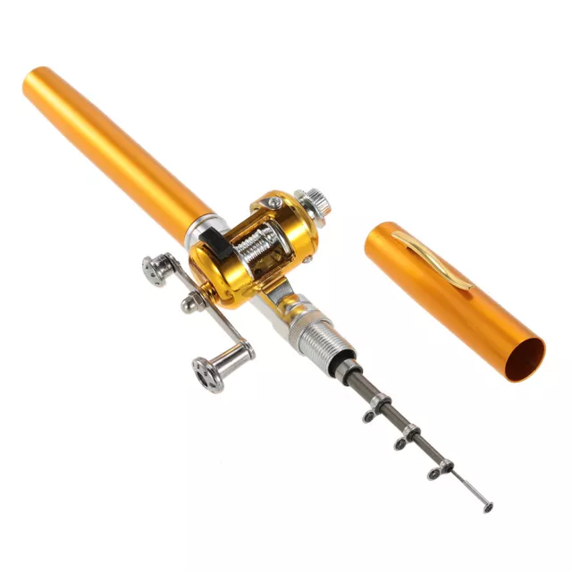 Fishing Rod Reel Combo Set  Telescopic Portable Pocket Pen Fishing Rod V8U7 2