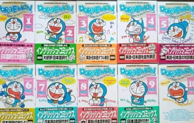 Doraemon English Translation Version Vol.1-10 Comic Book Lot Set Manga Books NEW