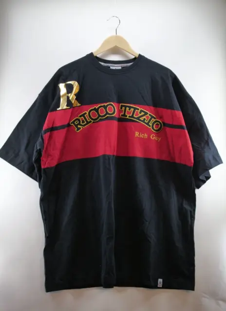 Hip Hop T Shirt NWT Streetwear Urban Vintage Ricco Tizio Black Size 2XL Cotton