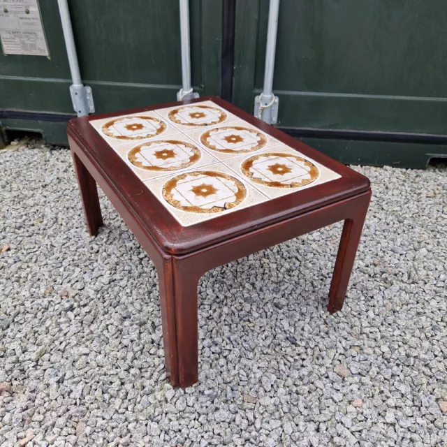 G Plan 1970's Vintage Retro Tiled Top Teak Rectangular Coffee Table Boho Scandi