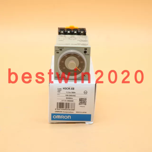 NEW IN BOX OMRON H3CR-A8 ( H3CRA8 )Timer 100-240VAC Free shipping