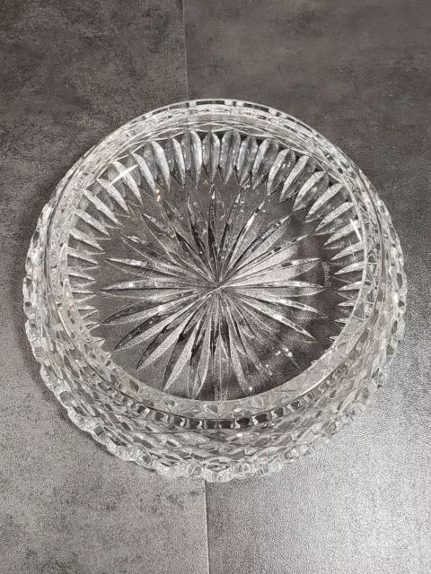 Waterford Diamond Pattern Large Tapered Crystal Bowl 2