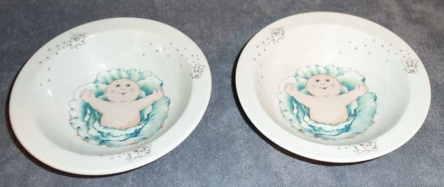 Cabbage Patch Kids 2 Pieces of 6 1/2"  Bowls Porcelain, Royal Worcester
