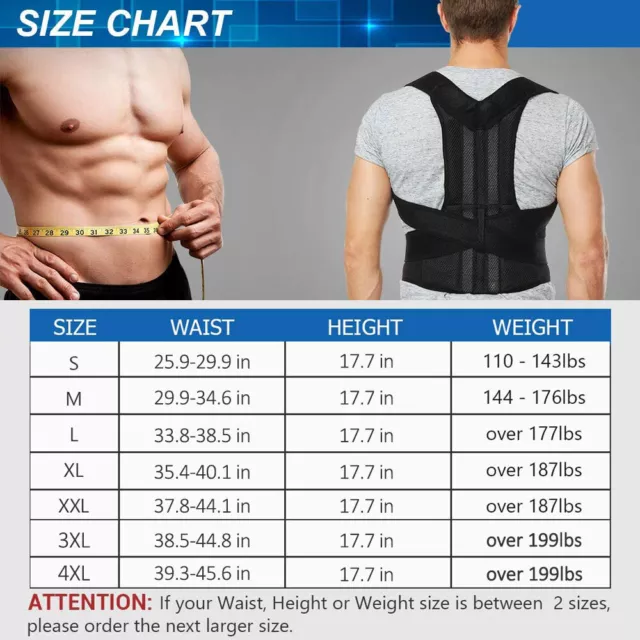 Hunchback Correction and Back Straightener for Pain Relief Brace Belt Men Women 2