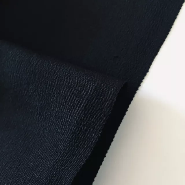 Black Tomesode Skinny #C 6x37 Vintage Silk Japanese Kimono Fabric Panel 2
