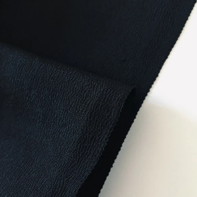 Black Tomesode Skinny #D 6.5x40 Vintage Silk Japanese Kimono Fabric Panel 2
