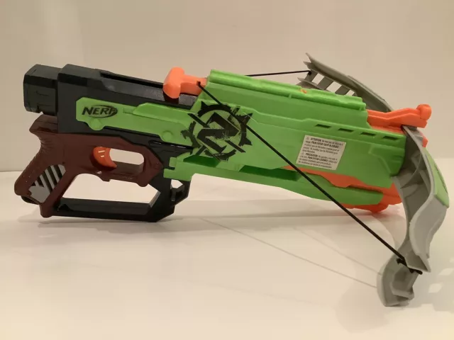 Nerf N Strike Elite Zombie Strike Crossbow Crossfire Blaster Gun - Works Great -