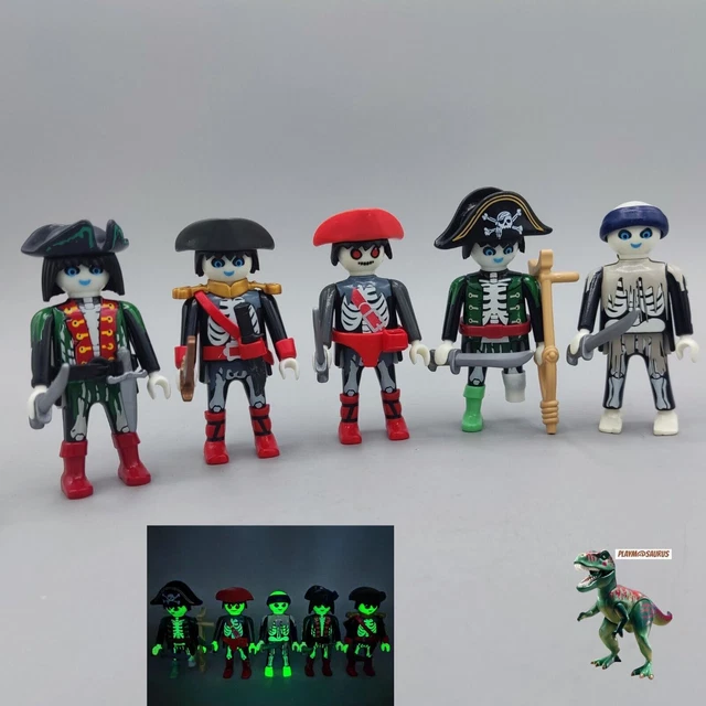 Set PLAYMOBIL Vintage Pirates Fantômes 4671 (2008) - Lot Avec Personnages, Bateau, Cheval