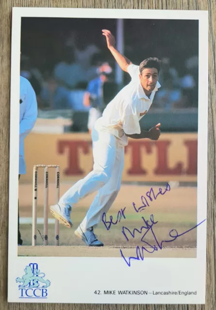 Signed Classic Cricket Card - Mike Watkinson - England - TCCB Postcard - No 42