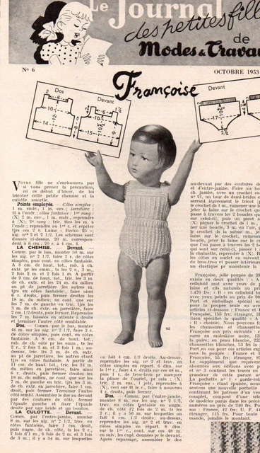 page poupées MODES ET TRAVAUX 10/1979 Marie Françoise, Jean Michel