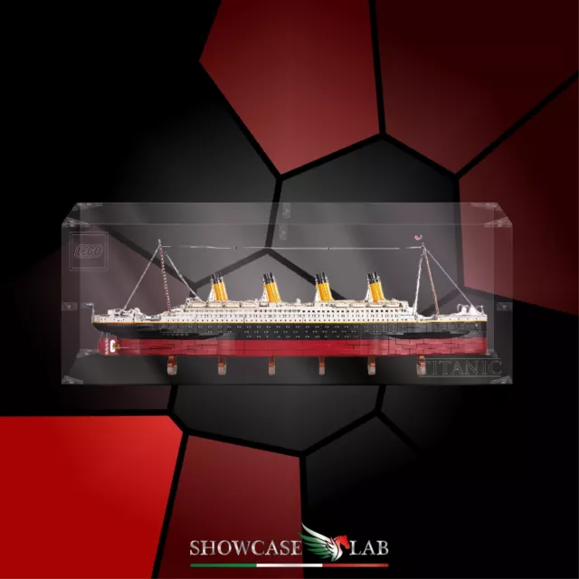 Teca In Plexiglass Acrilico-Showcase-Teca Lego Titanic-Set 10294-Nave-Expert-