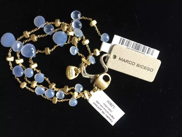 NEW in BOX/ Tags MARCO BICEGO CHALCEDONY 18K GOLD 3 STRAND BRACELET $3800.MSRP NEW in BOX/ Tags MARCO BICEGO CHALCEDONY 18K GOLD 3 STRAND BRACELET $3800.MSRP