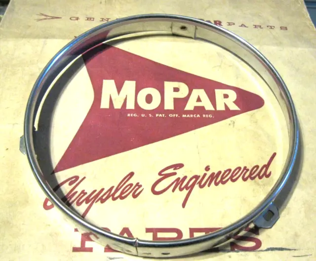 NOS Mopar 1958-1963 Headlight retaining ring, 4 lamp cars