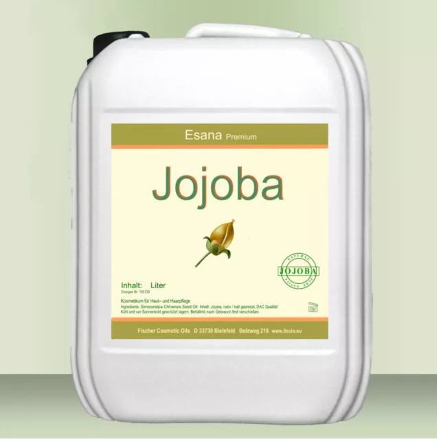 Jojoba Jojobaöl 2,5 Liter nativ / kaltgepresst in goldgelber DAC-Qualität