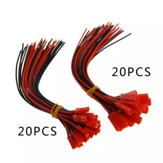 20 x set linea cavo spina connettore JST maschio e femmina per strumenti batteria RC BEC Lipo