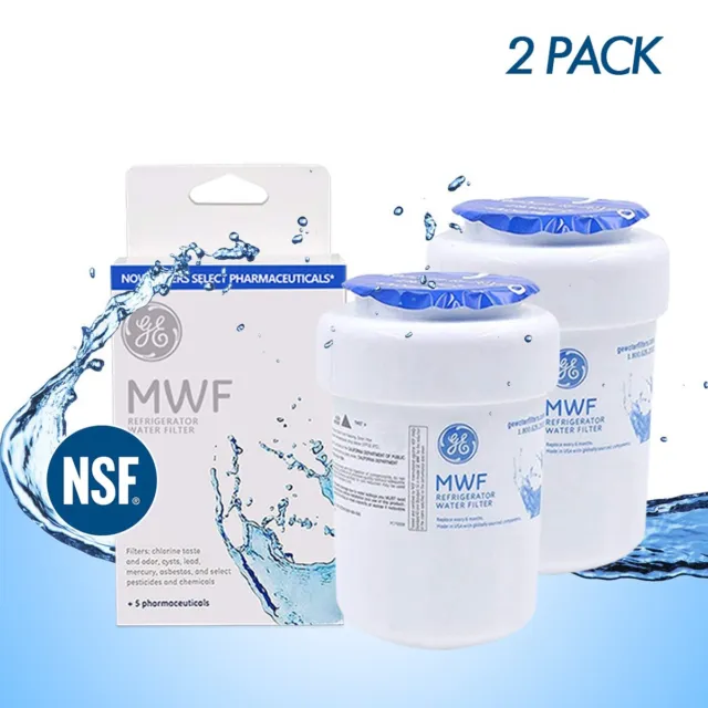 GE MWF MWFP 46-9991 GWF Smartwater Genuine Refrigerator Water Filter (2 Pack)