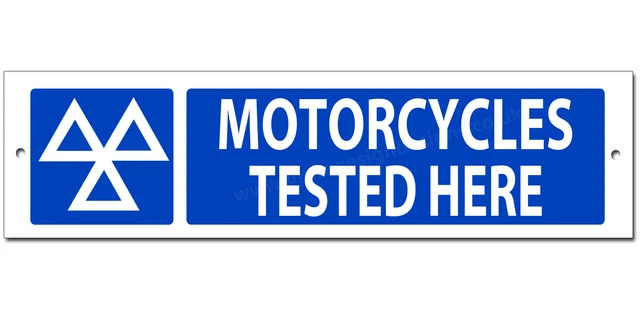 Mot Moto Testato Here Metallo Garage Insegna. Istruttivo Sign.road Firmare