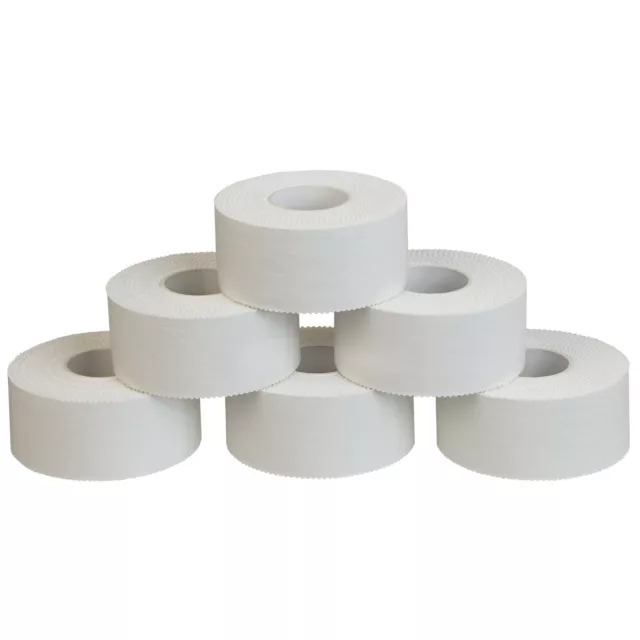 6 x Sport-Tape WEIß 2,5 cm x 10 m Sporttape Tapeverband unelastisch 2