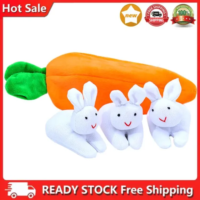 Dekimasu Three Rabbits, Carrot Wallets, Easter Plaque, Folded, Home Decorated