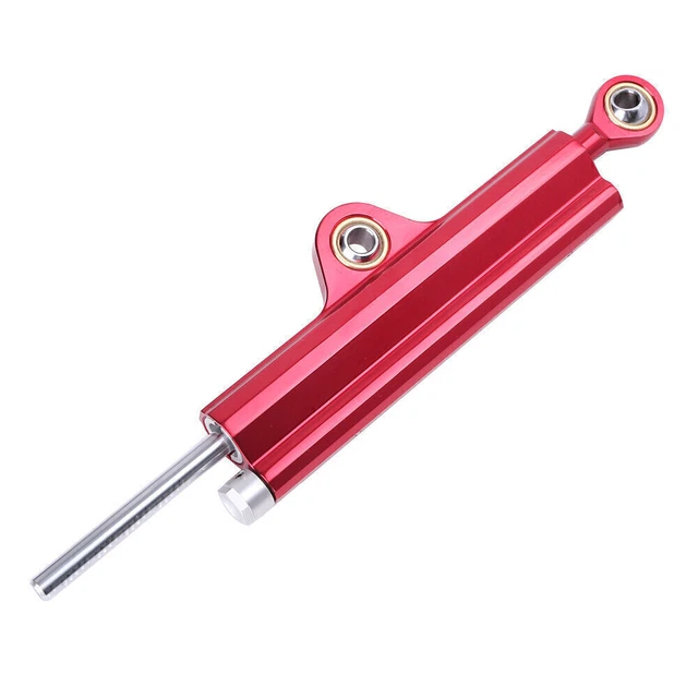 1 pz Stabilizzatore Smorza Sterzo Moto Lineare Controllo Di Sicurezza Inverso Rosso