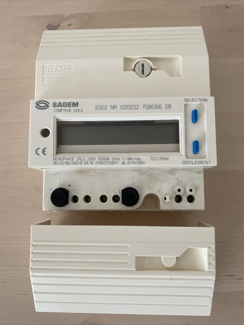 Compteur electrique Monophasé Edf/erdf Sagem Contact C3 C4 Dispo