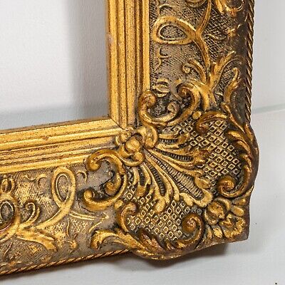 19th Century Victorian Gilt Wood Ornate Rococo Carved Frame 29.5"x 39.5"