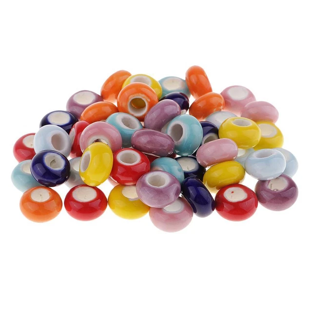 Porzellan Keramikperlen 50x15mm Loch zum Selbermachen