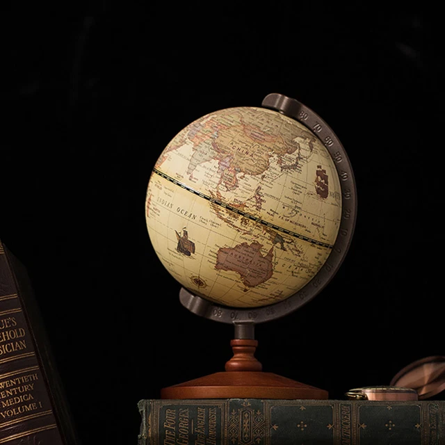 World Map Home Decor Antique Globe With Stand Modern Bedroom Desktop Ornament