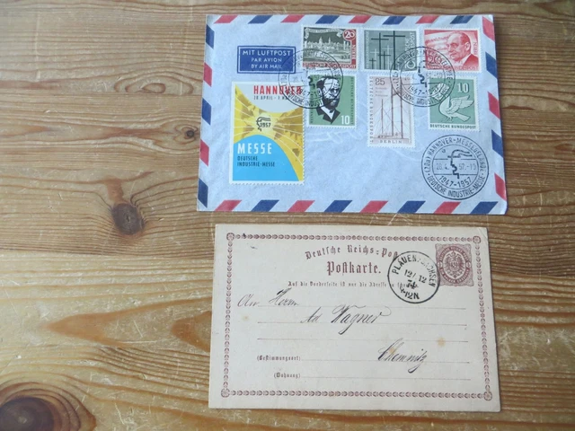 Briefe Ganzsachen Privatganzsachen spannendes Lot ab Deutsches Reich bis Bund