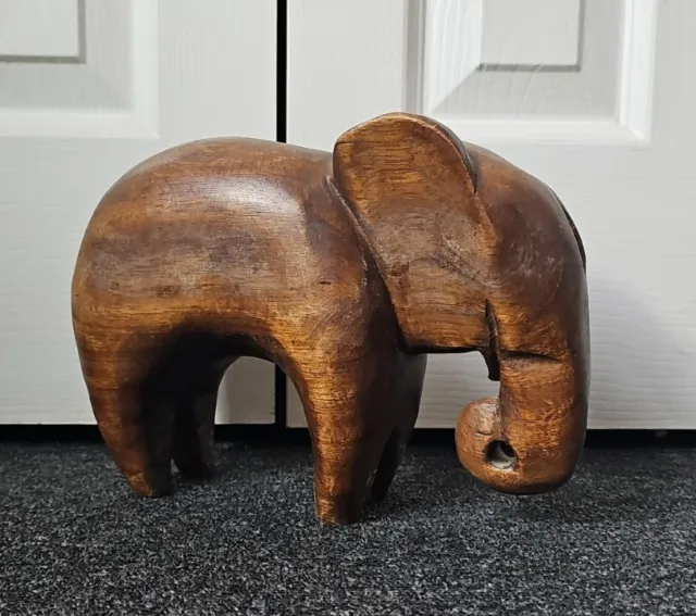 Wooden Handmade Hand Carved Elephant Ornament