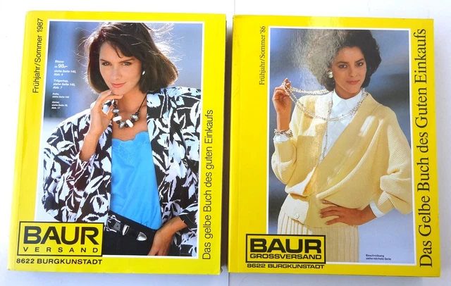 2 Versandhaus Kataloge von BAUR Frühjahr/Sommer 1986 und Sommer 1987