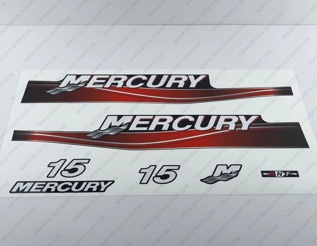 Kit d'autocollants pour moteur hors-bord Mercury 135 Ch Kit d'autocollants pour moteur hors-bord Mercury 135 Ch