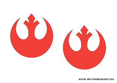 (2) Star Wars Rebel Alliance Symbol Logo  Sticker