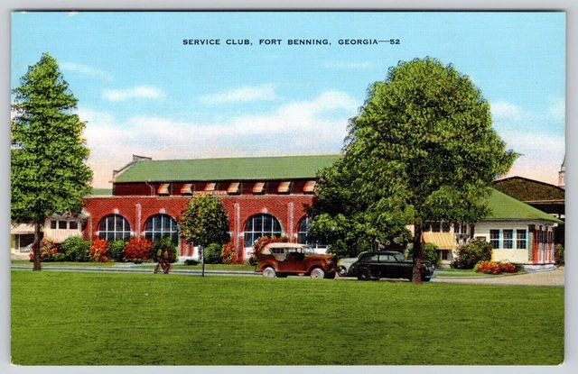 Service Club Fort Benning Georgia GA Postcard UNP VTG EC Kropp Unused Vintage
