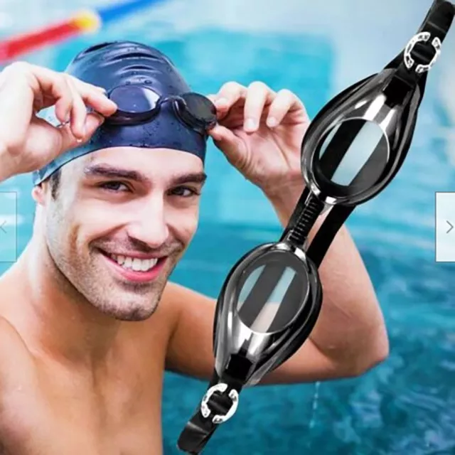 Adult Waterproof Anti-fog Adjustable Swimming Goggles Eyeglasses Swim Eyewear