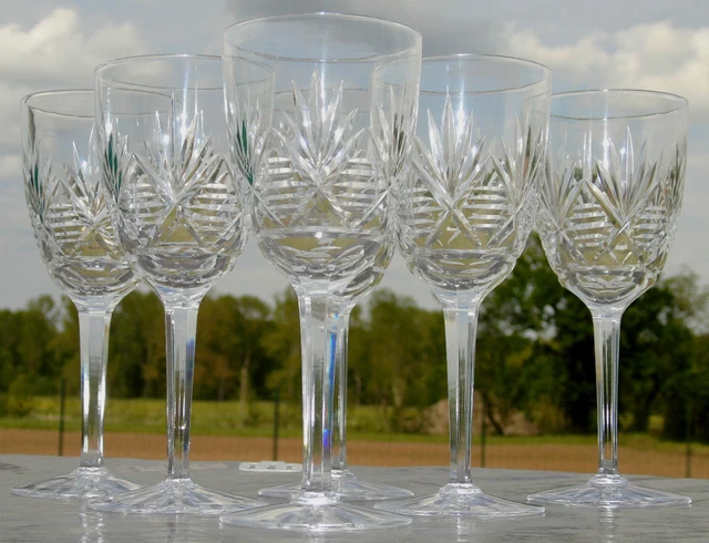 Saint Louis? Baccarat? Lemberg? Service de 6 verres à vin rouge cristal taillé 2