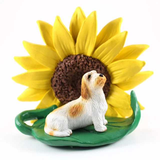 Petit Basset Griffon Vendeen Sunflower Figurine